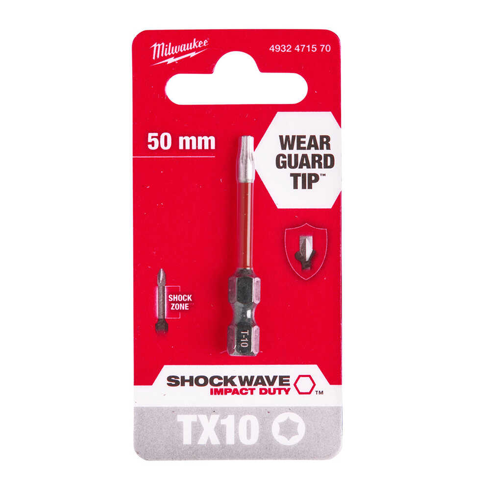 MILWAUKEE BITS UÇ TX9 25mm 2LI PKT SHOCKWAVE